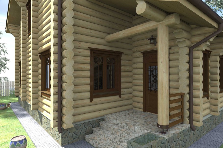 Цвета домов из бревна