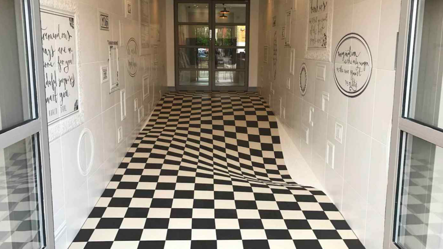 Плитка с оптической иллюзией