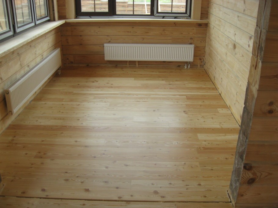 Пол из шпунтованной доски