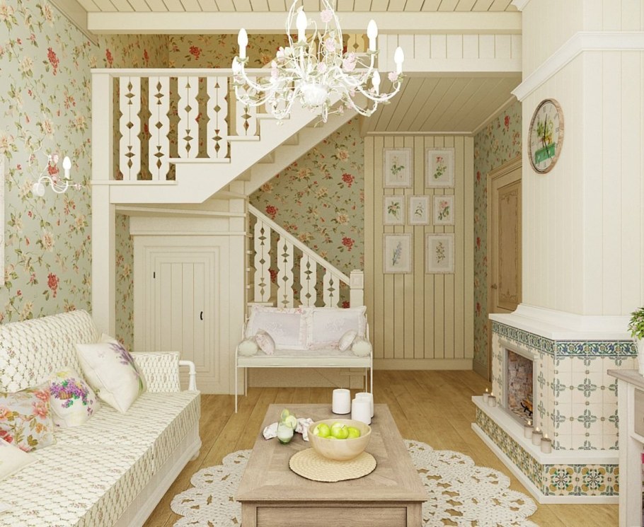 Комната в стиле Прованс на даче