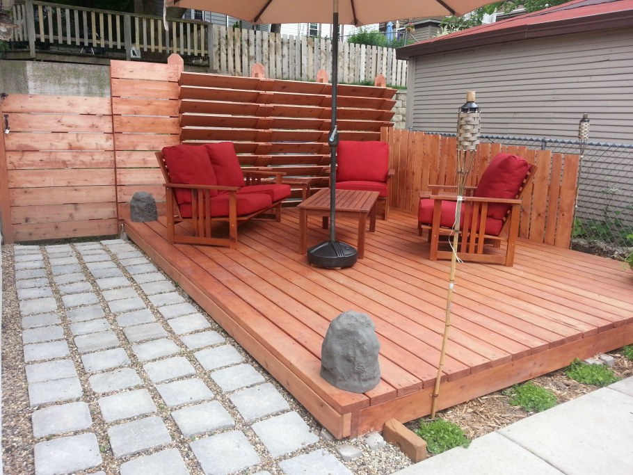 Патио деревянный настил