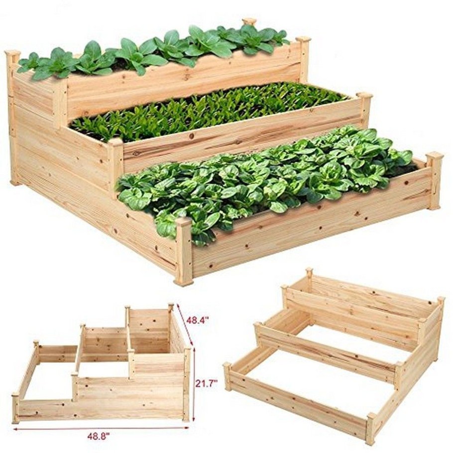 Многоуровневая грядка для зелени