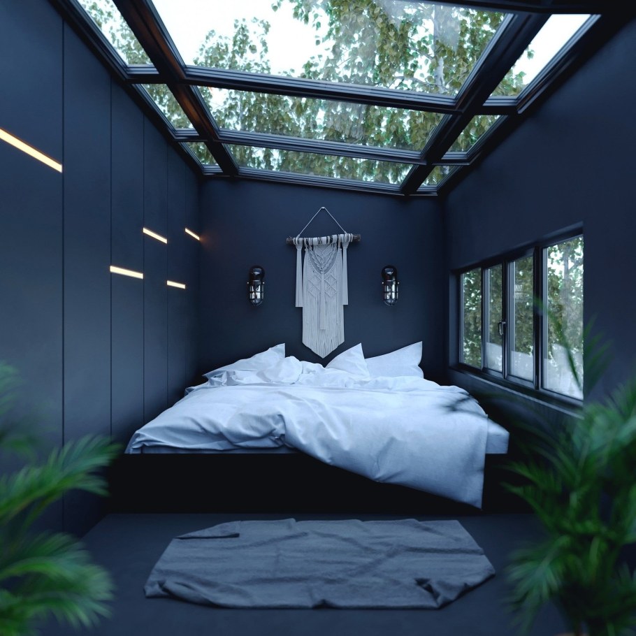 Мужская спальня необычная