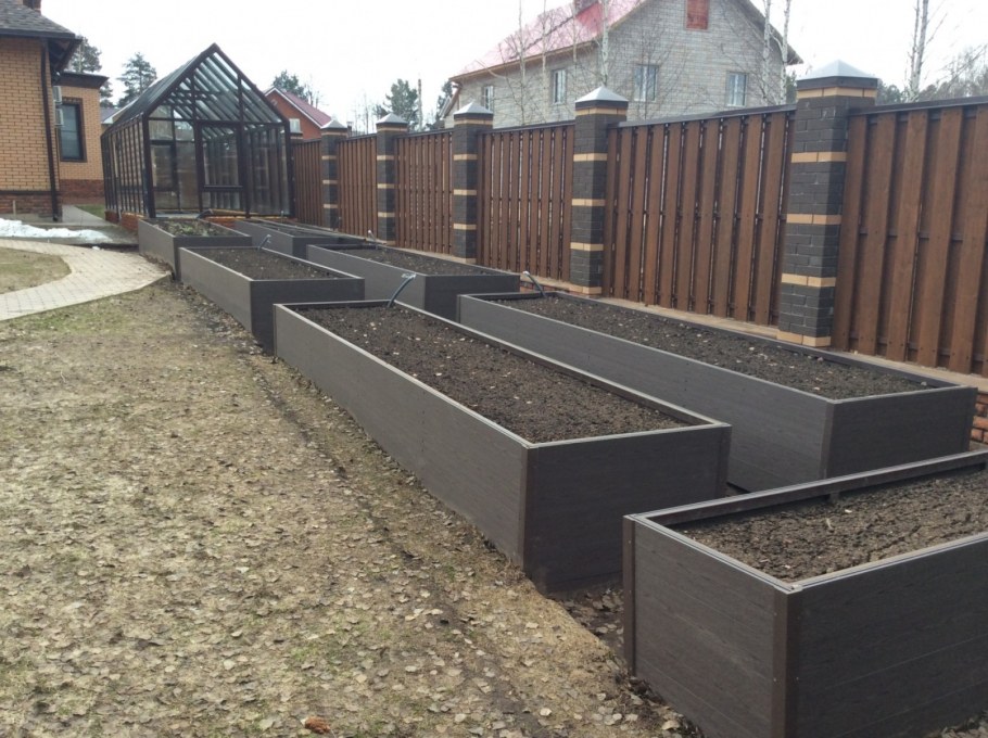 Грядка ДПК венге (6000х750х300мм)