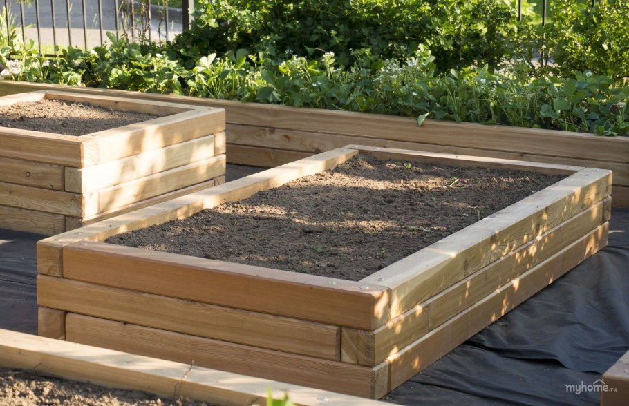 Грядки из бруса