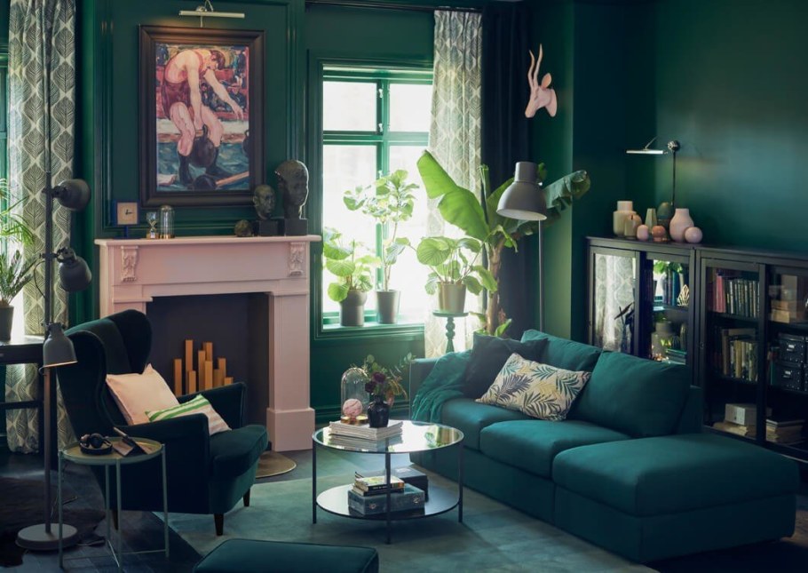 Интерьер в зеленых тонах