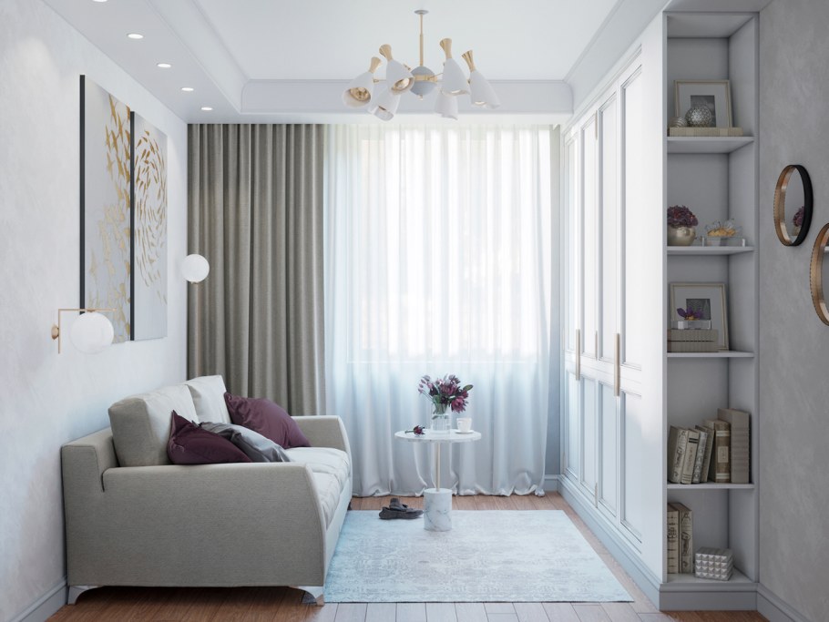 Интерьер небольшой гостевой комнаты