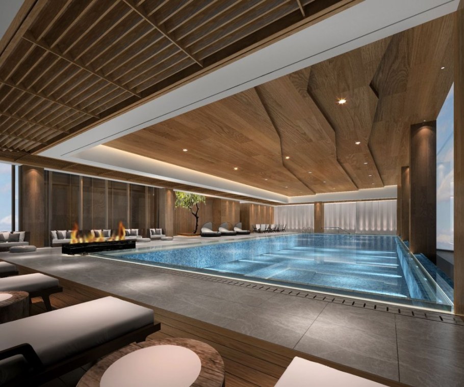 Интерьер бассейна в частном доме