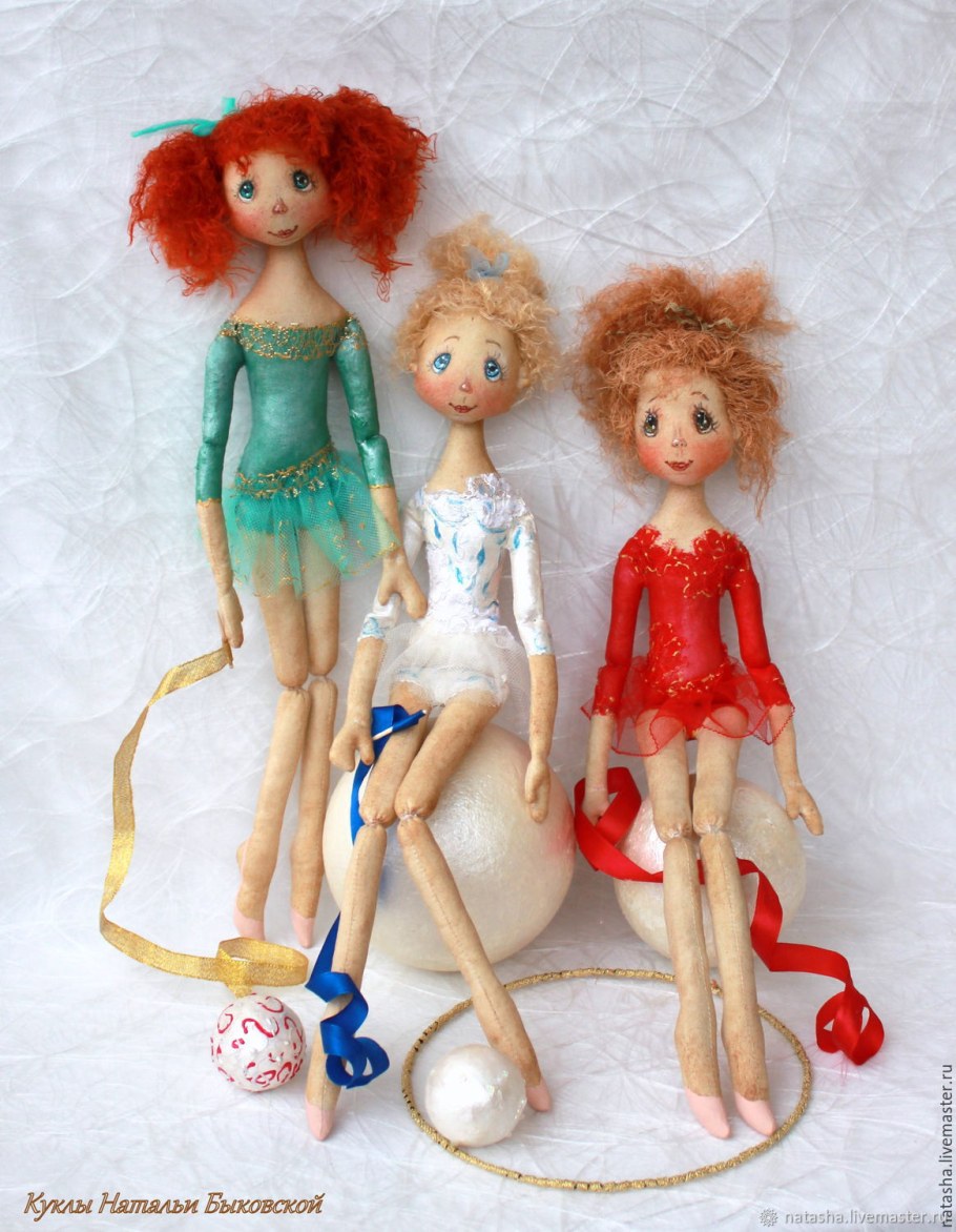 Кукла гимнаст текстильная