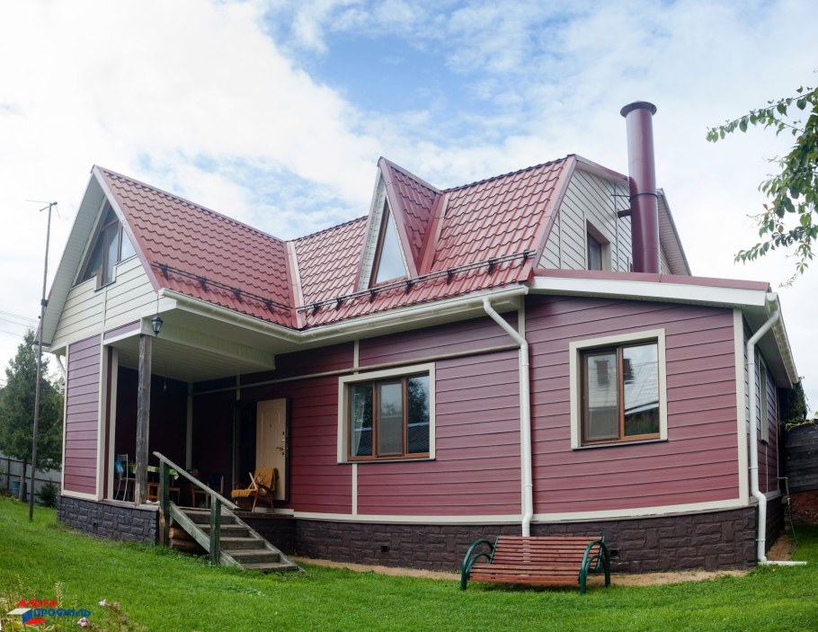 Сайдинг красный Альта профиль