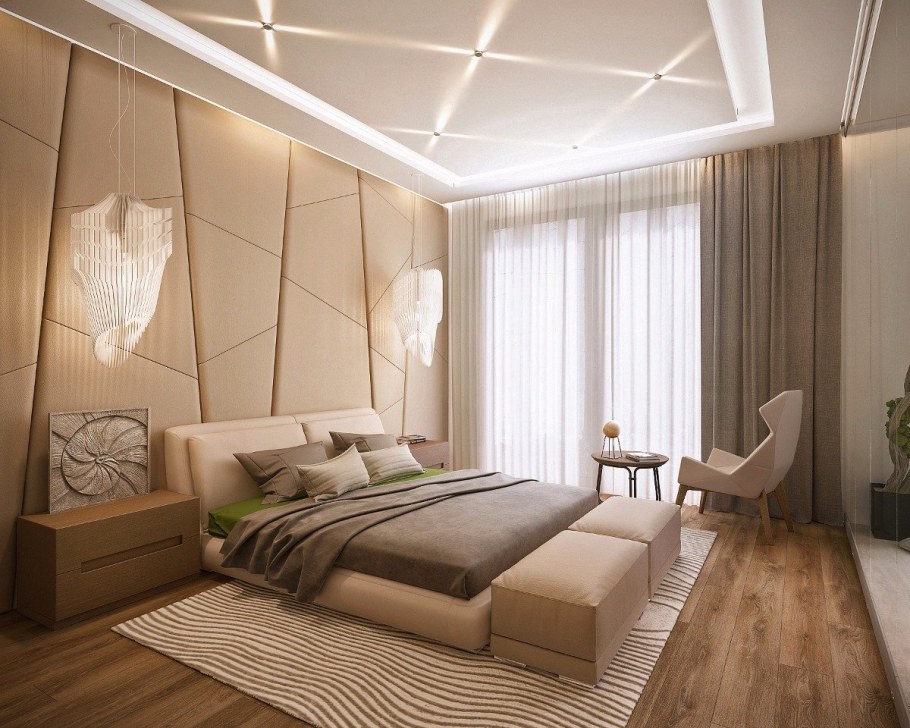 Потолок в спальне