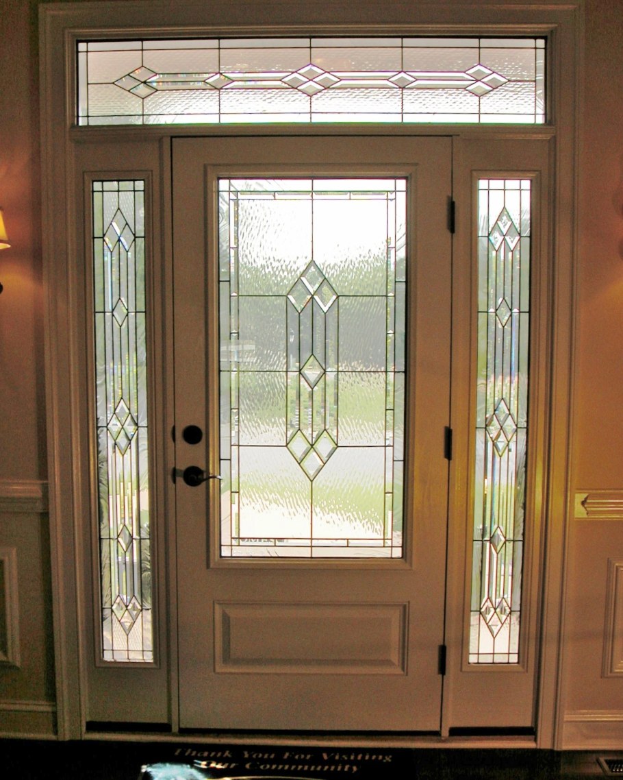 Витраж на дверь со стеклом
