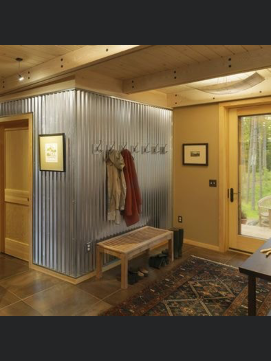 Профнастил в интерьере