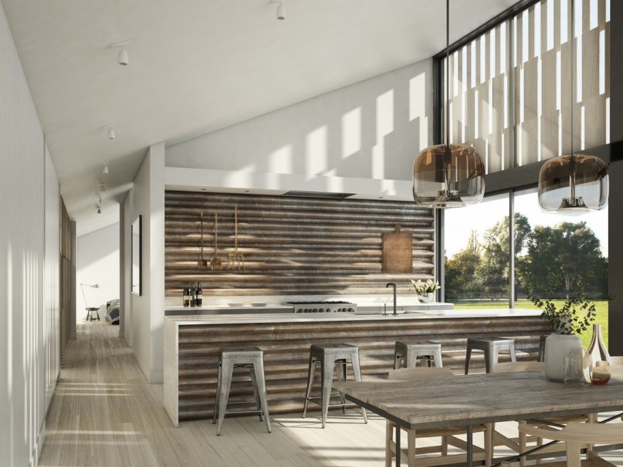 Реечный потолок лофт