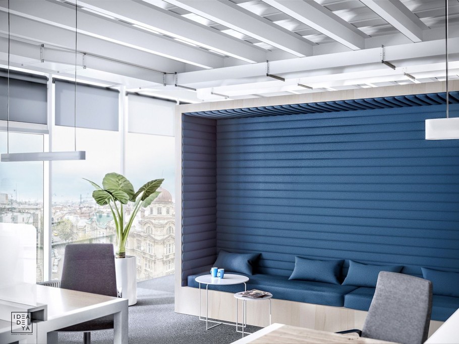 Профлист в интерьере офиса