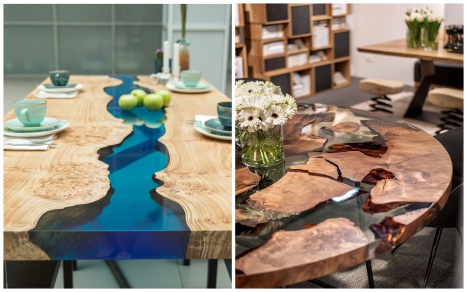 Эпоксидные столы из дерева
