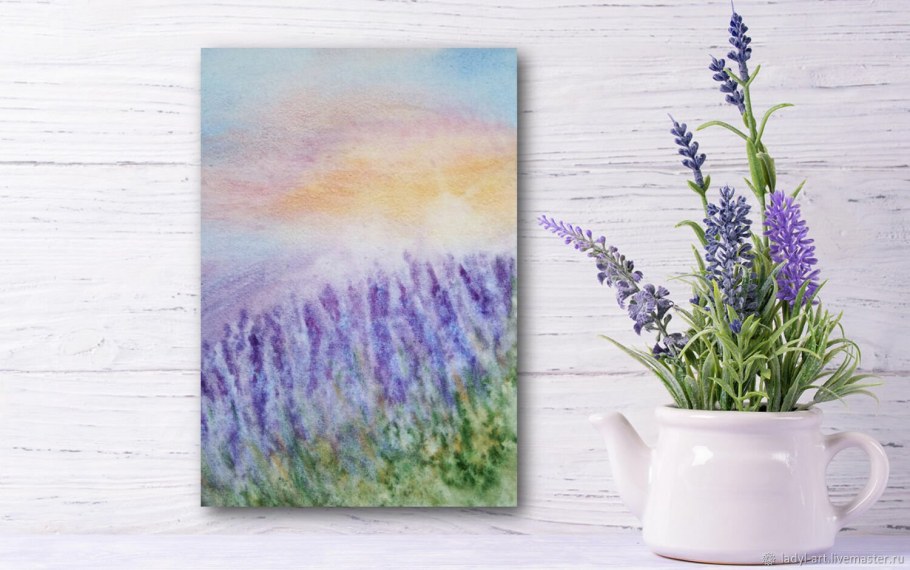 Лаванда эстампы