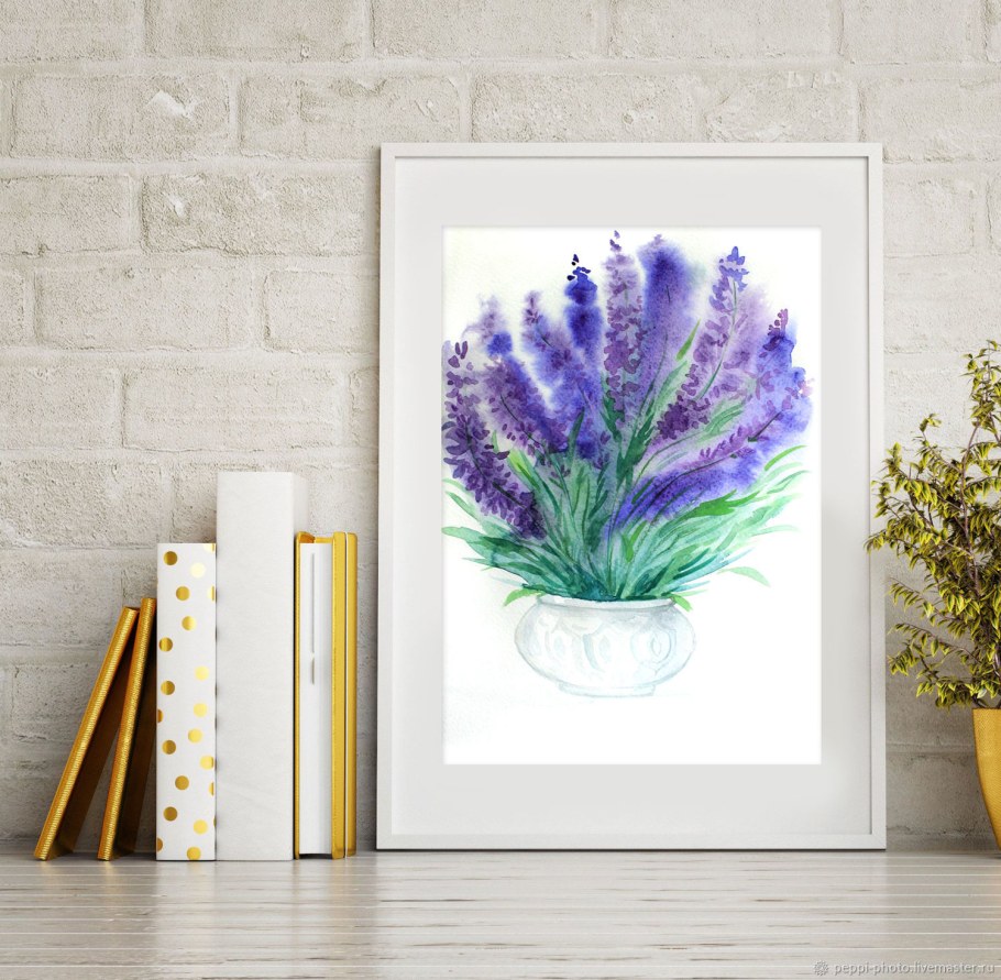 Картины с лавандой в интерьере