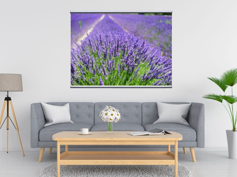 Картина Лавандовое поле в интерьере