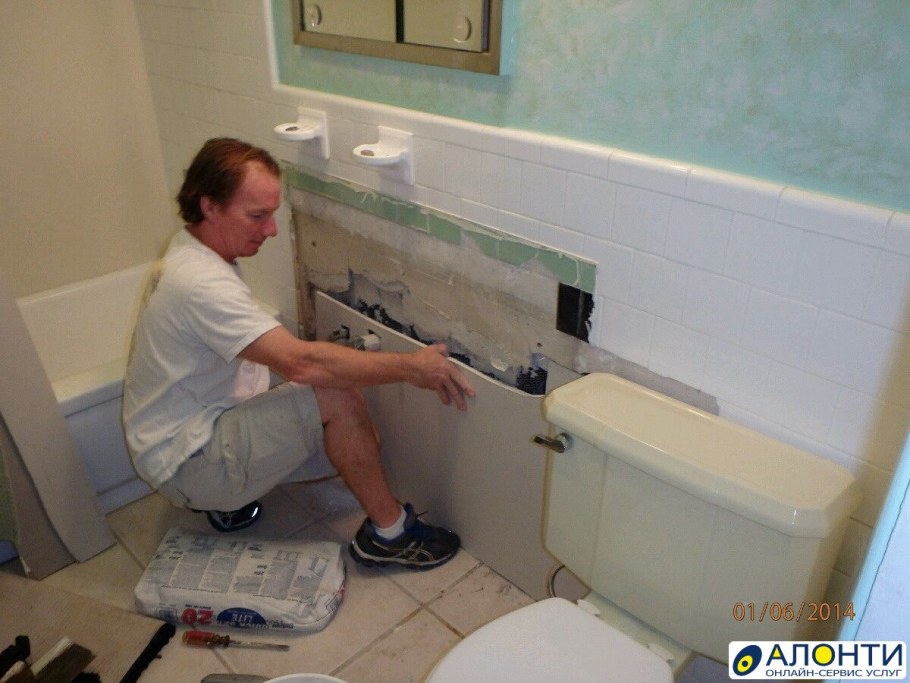 Этапы ремонта в ванной