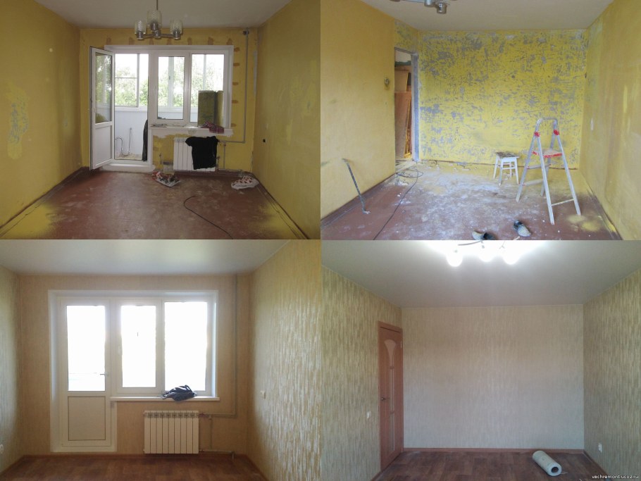 Отделка квартир до и после