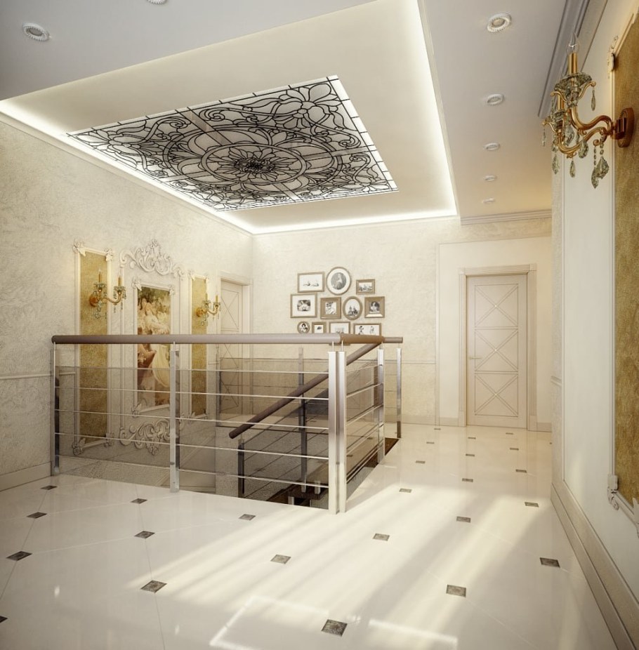 Холл 2 этажа в частном доме