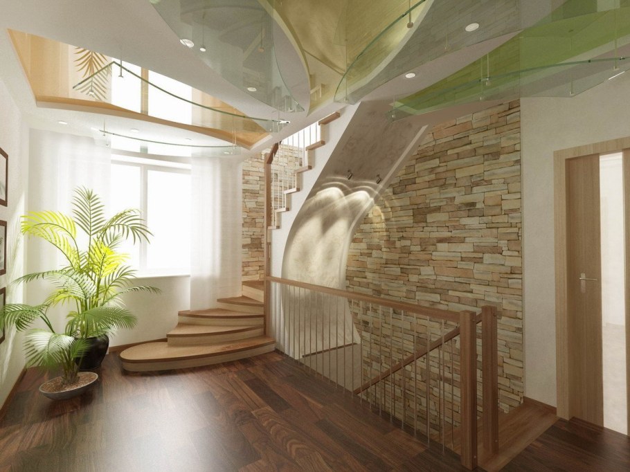 Отделка холла в частном доме