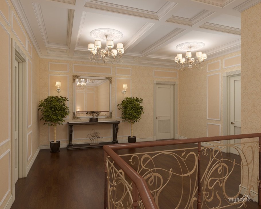 Интерьер холла в частном доме