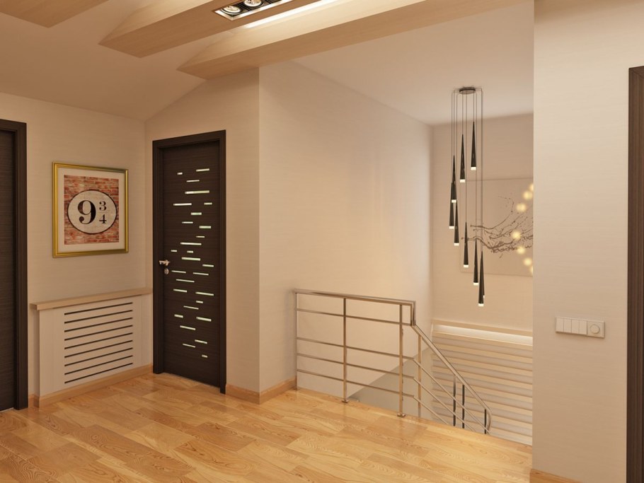 Интерьер коридора в частном доме