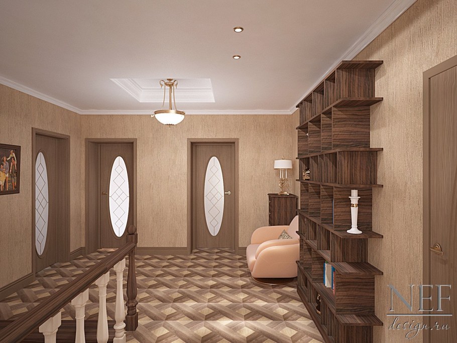 Коридор в мансардный этаж