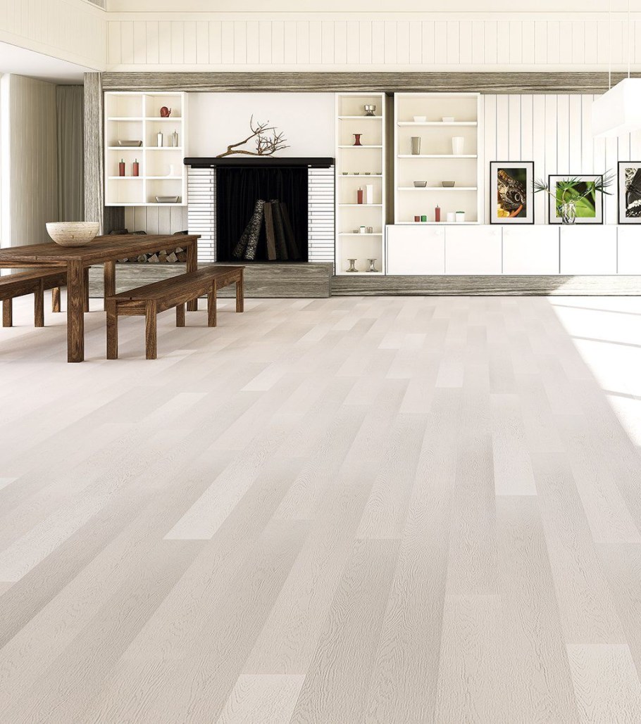 Паркетная доска беленый дуб