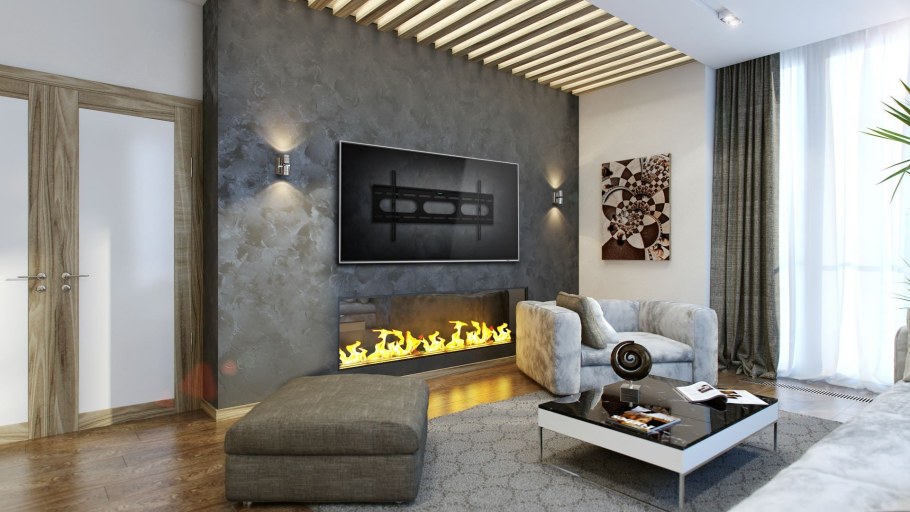 Камин в интерьере