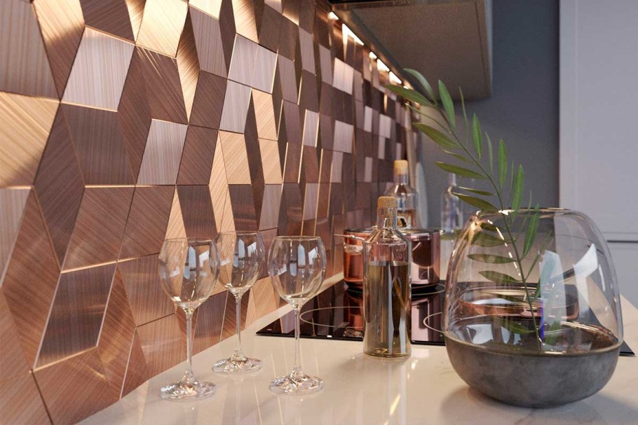 Металлические панели в интерьере