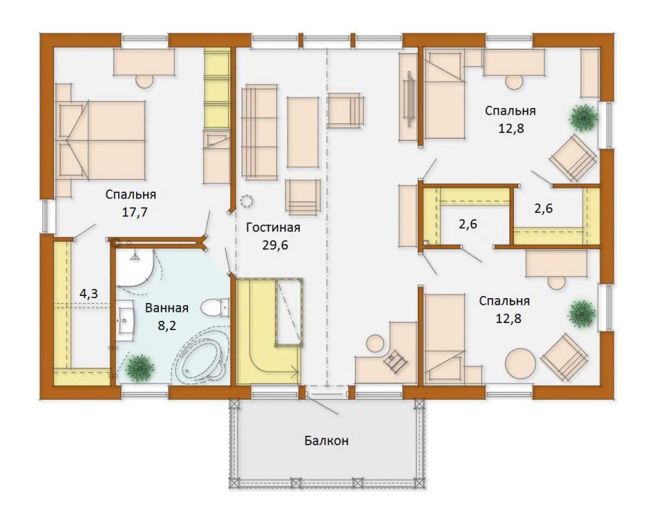 Планировка коттеджа