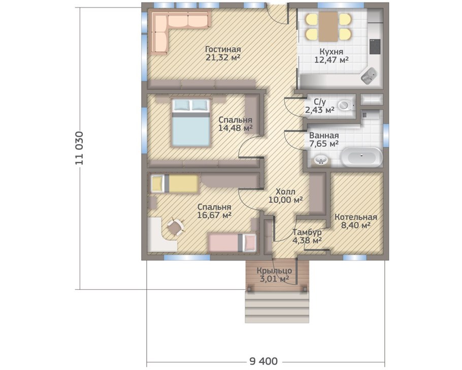 Дом 80 кв.м проект одноэтажный