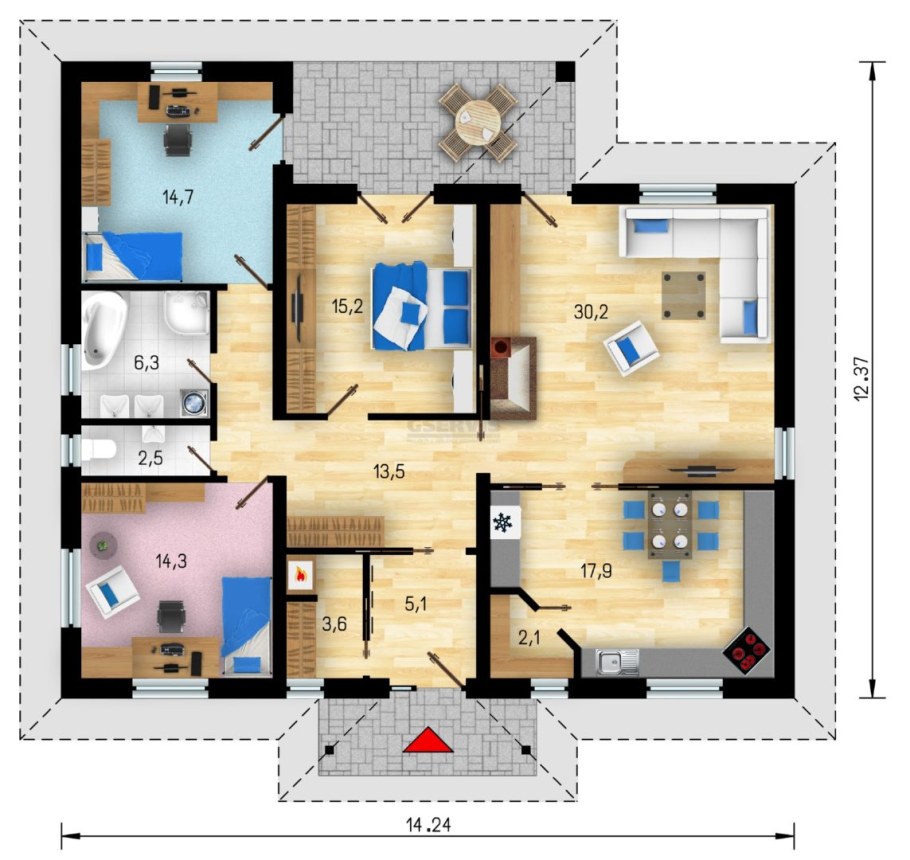 Планировка 130 квадратов дом