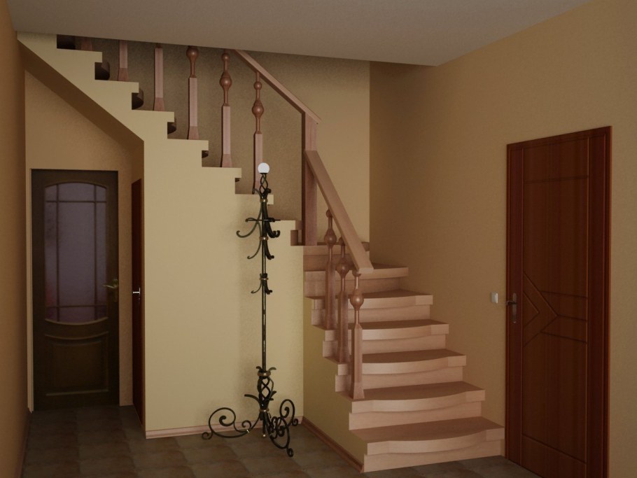 Лестница в доме на второй