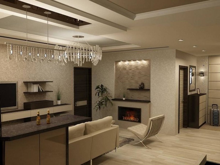 Гостиная Объединенная с кухней