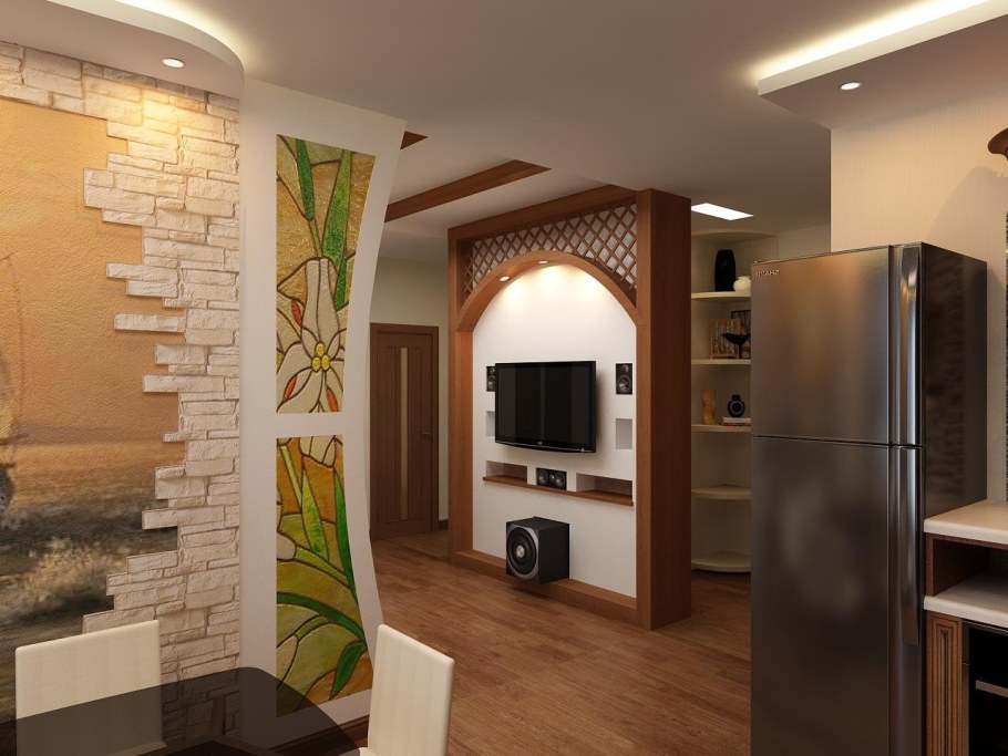 Перегородка кухня прихожая