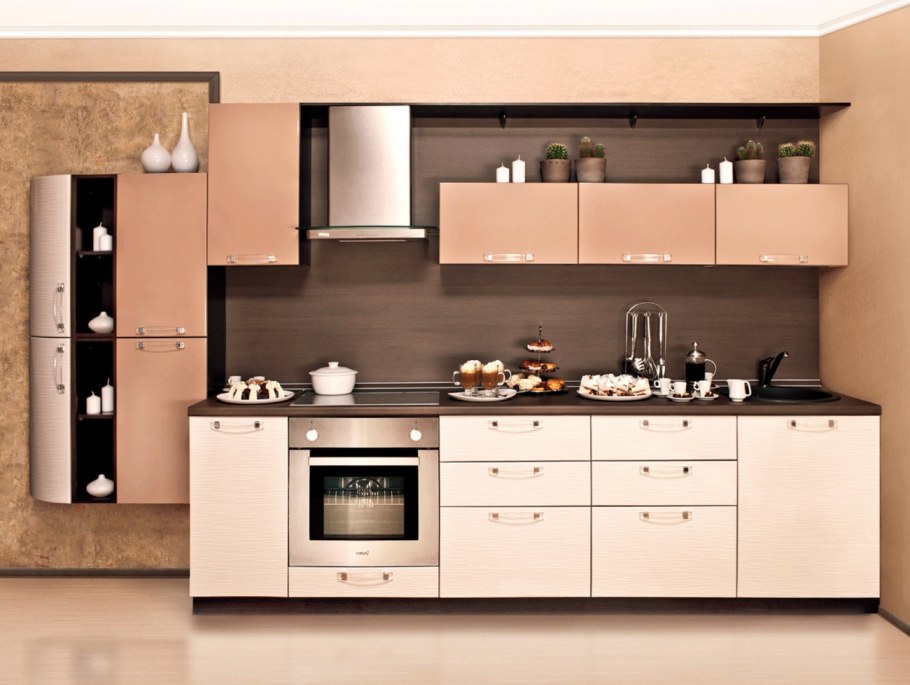 Кухня МДФ капучино