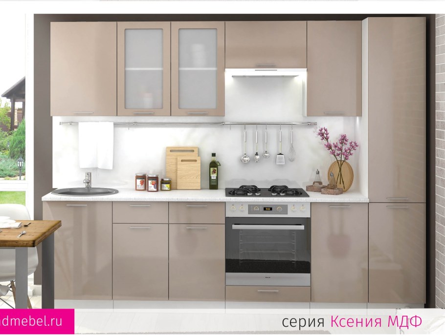 Кухня Ксения Стендмебель кофе с молоком