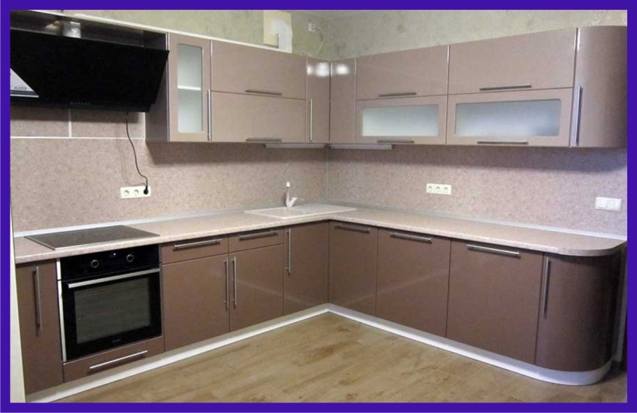 Кухня капучино глянец