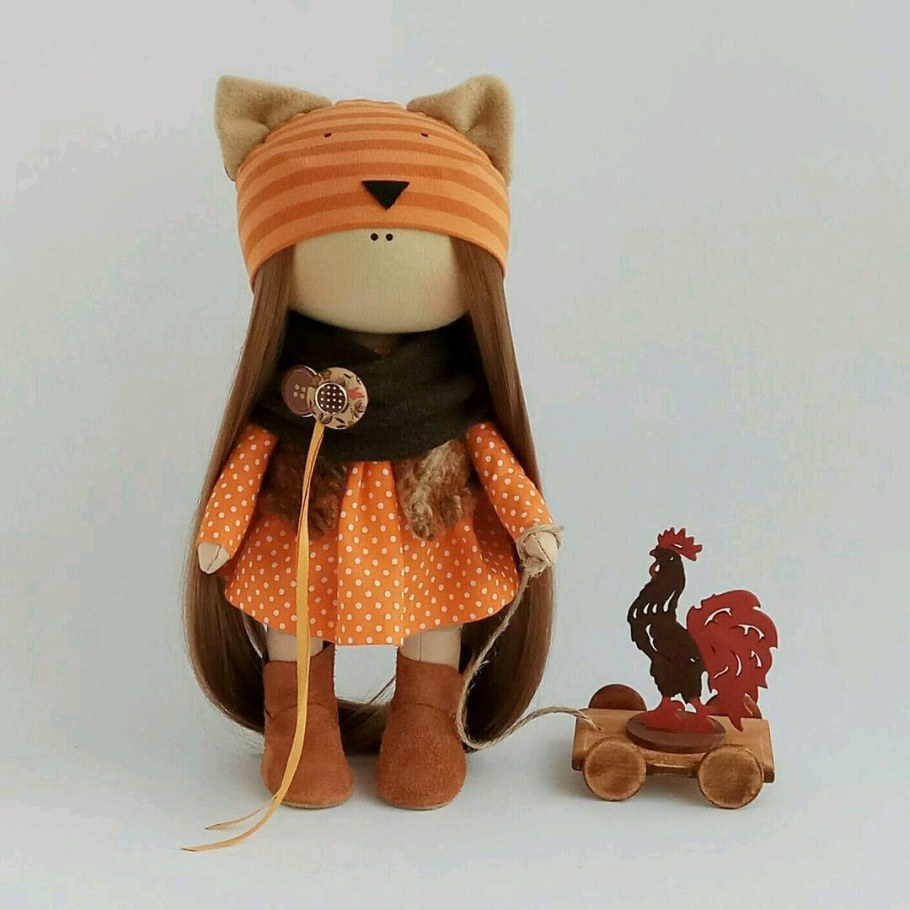 Текстильная кукла Лисичка