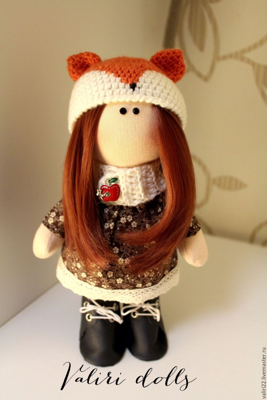 Текстильные рыжие лиса куклы