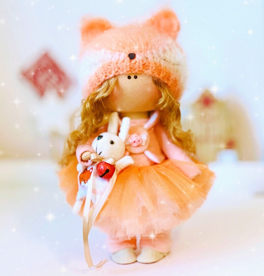 Текстильная кукла Лисичка