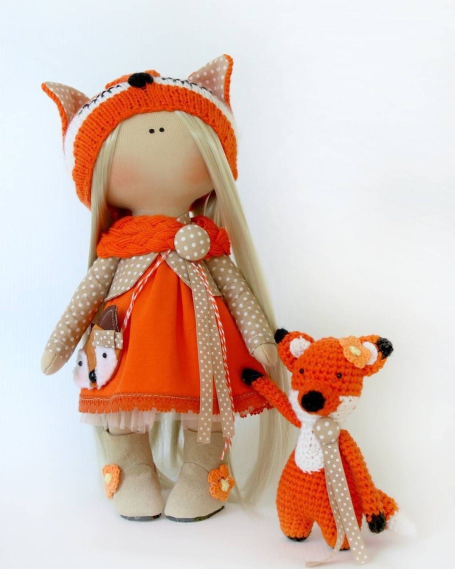 Текстильная кукла лиса