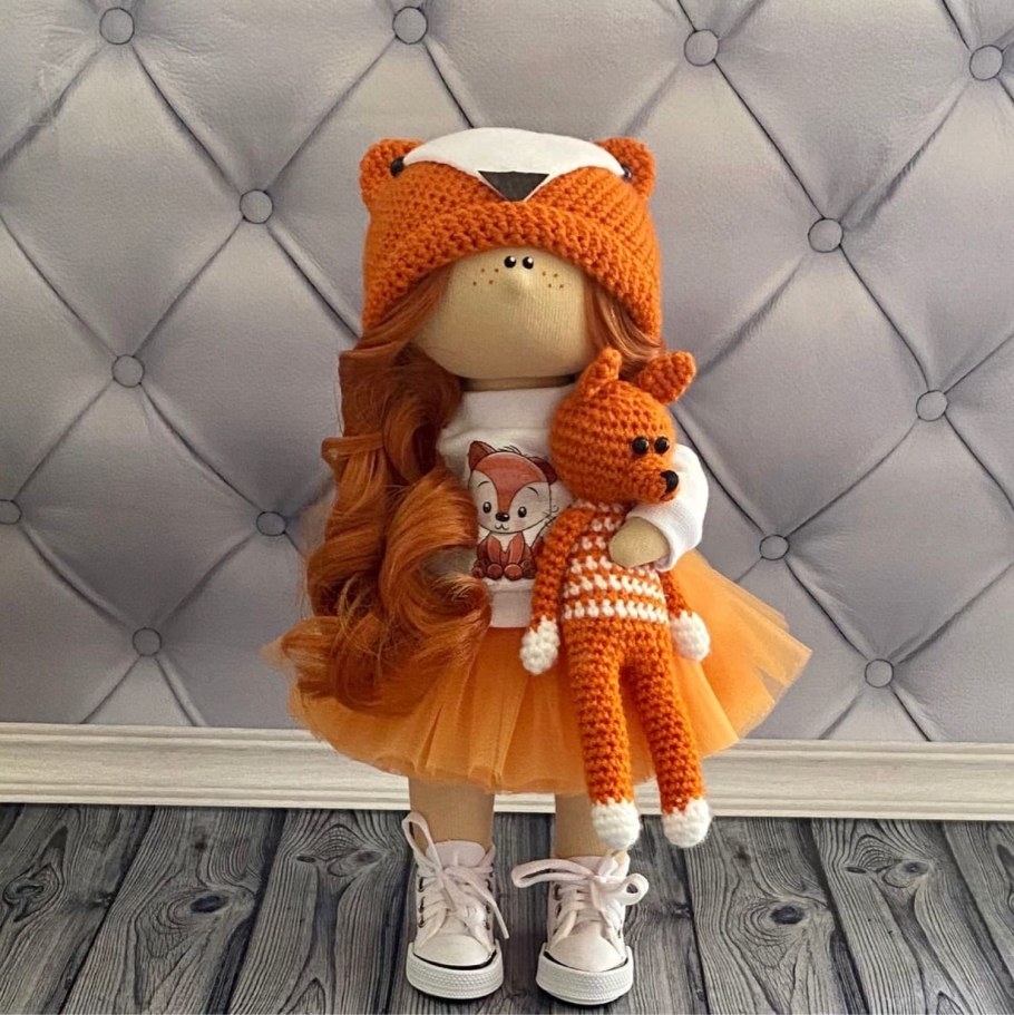 Текстильная кукла лиса