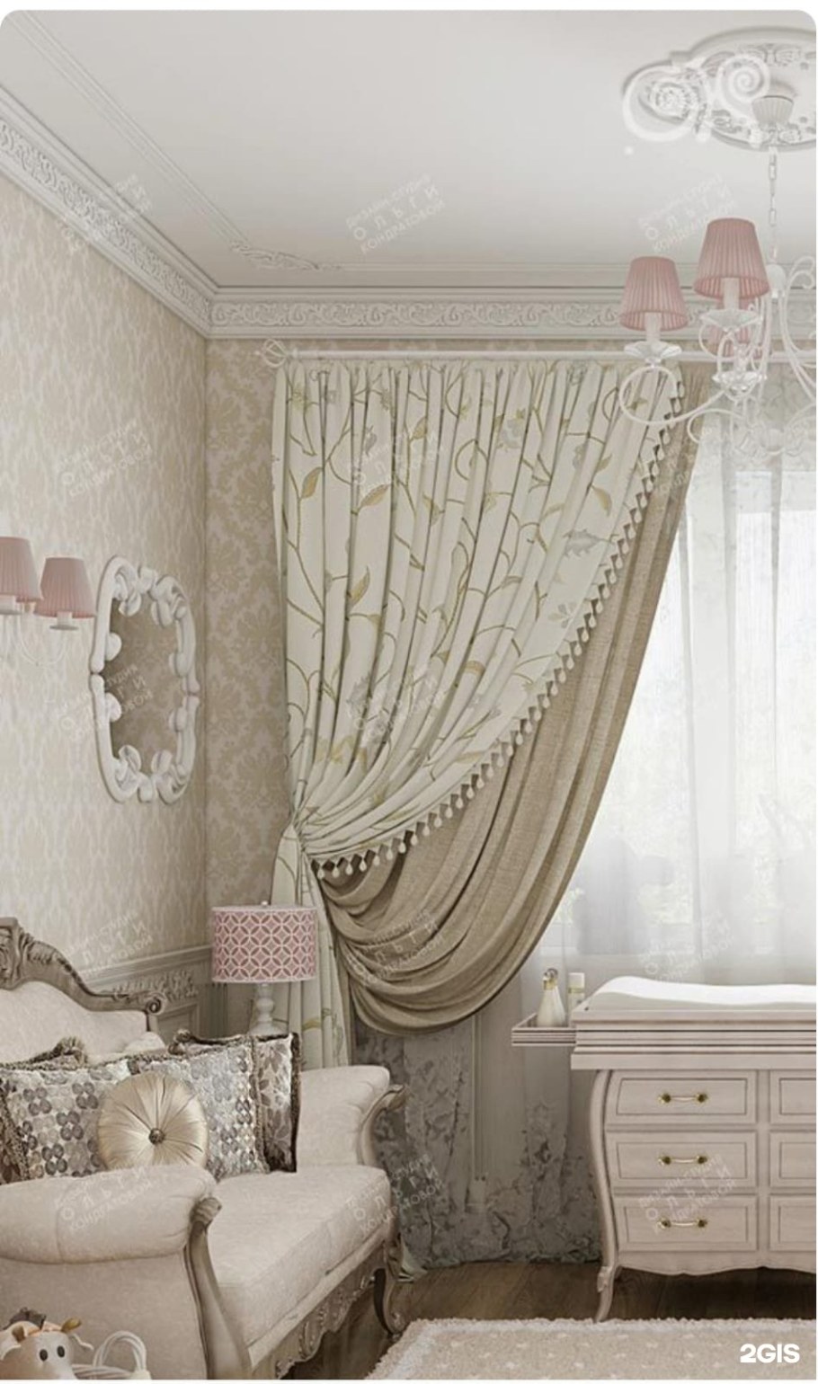 Шторы в детскую в классическом стиле