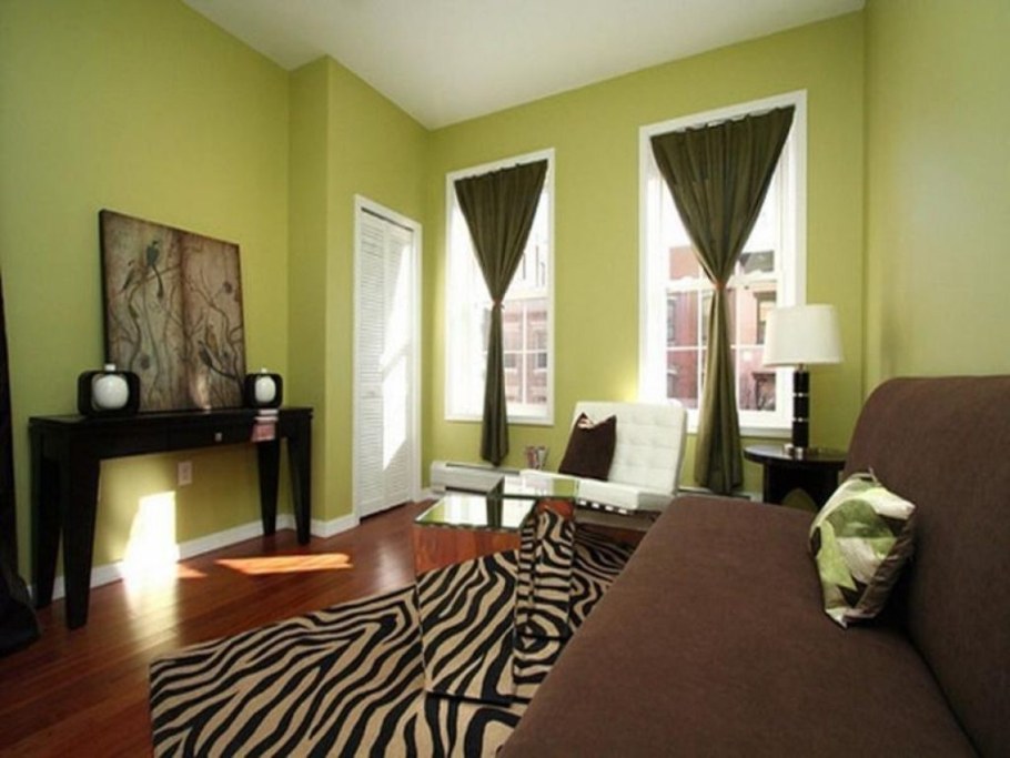 Фисташковые стены в интерьере