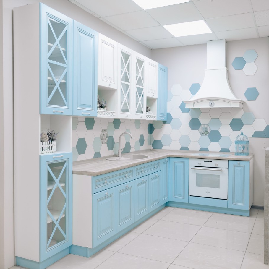 Кухня Прованс голубая Леруа